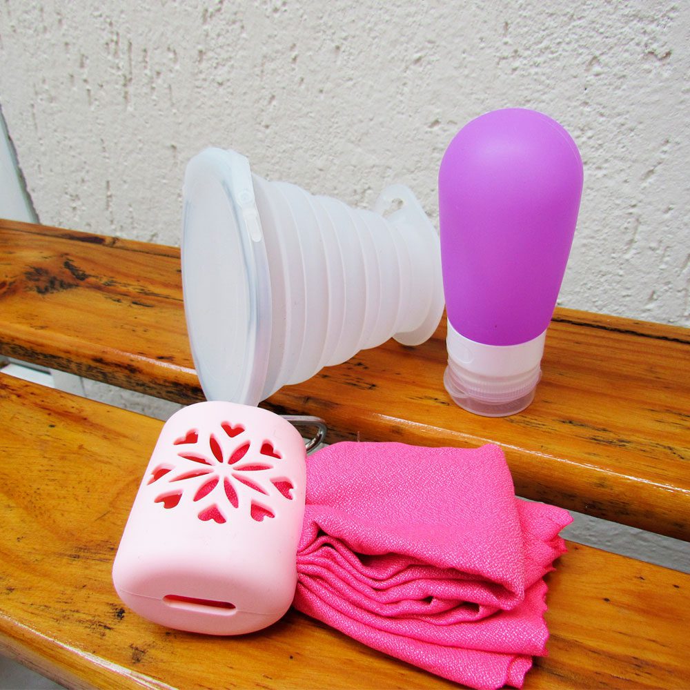 Tenha um kit de higiene portátil | Frasco de silicone ekological